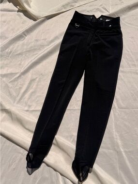 Black Women’s Stirrup Leggings - Stretch High Waist